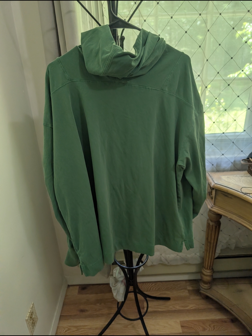 Free People Olive Green Cowl Neck Pullover Hoodie Size Large - Picture 4 of 4